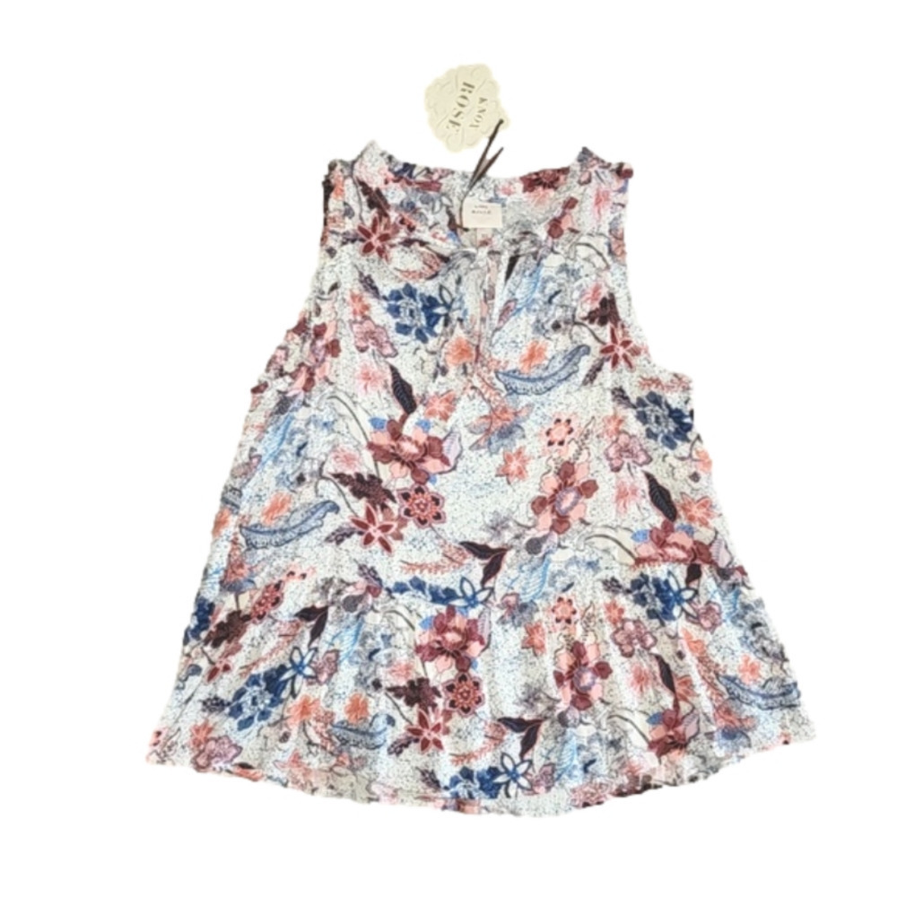 KNOX ROSE Flowy Floral Patterned Blouse - Picture 1 of 8